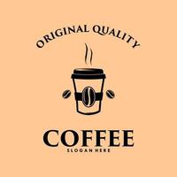 Kaffee-Vektor-Logo-Design-Vorlage vektor