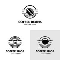 Coffee-Shop-Illustration-Design-Elemente Vintage-Vektor vektor