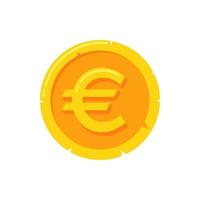 Abbildung einer Euro-Münze. Geschäfts- oder Finanzillustrations-Vektorgrafik-Asset vektor