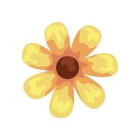 gelbe Blumengartendekoration vektor