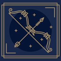 sagittarius astrologi zodiaken symbol vektor