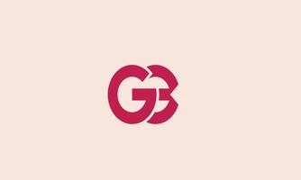 alfabet brev initialer monogram logotyp gb, bg, g och bvvv vektor