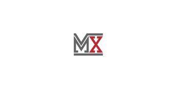 alfabet brev initialer monogram logotyp mx,xm, m och x vektor