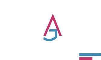 alfabetet bokstäver initialer monogram logotyp ga, ag, g och a vektor