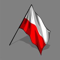 polnische Landesflagge vektor