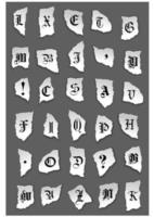 alte Briefe auf zerrissenem Papier vektor