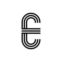 modern brev e monogram logotyp design vektor