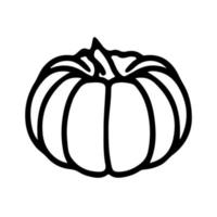 Vektor flache Ikone des Kürbisgemüses. halloween traditionelle logo-vorlage.