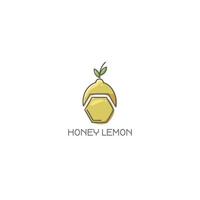 Honig-Zitronen-Logo. Vektor-Logo-Illustration vektor