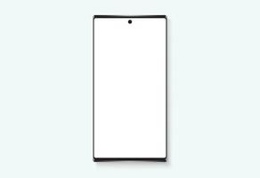 schlanke Lünette modernes Smartphone-Gerät weißes leeres Display-Mockup-Illustrationstechnologie-Symbol vektor