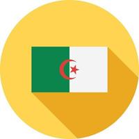 Algerien flaches langes Schattensymbol vektor