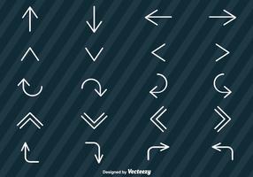Vector Set von Line Style Arrows Icons