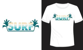 Surf-T-Shirt-Design-Vektor-Illustration vektor