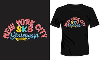 New Yorker Skateboard-T-Shirt-Design vektor