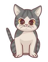 süße Katze im Anime-Stil vektor