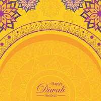 diwali text med mandala vektor