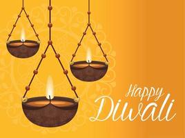 glückliches Diwali-Poster vektor