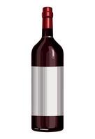 weinrote Flasche vektor