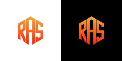 ras Brief Logo Design Polygon Monogramm Symbol Vektor Vorlage