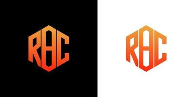 rbc brev logotyp design polygon monogram ikon vektor mall