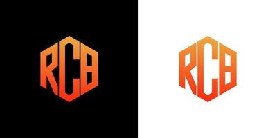 rcb-Brief-Logo-Design-Polygon-Monogramm-Symbol-Vektorvorlage vektor