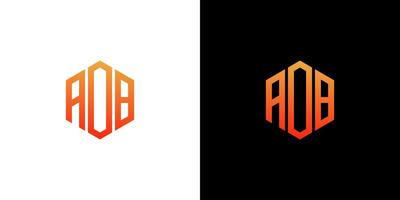 aob Brief Logo Design Polygon Monogramm Symbol Vektor Vorlage