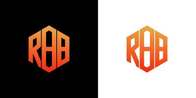 rbb-Brief-Logo-Design-Polygon-Monogramm-Symbol-Vektorvorlage vektor