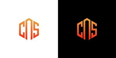 cns-Brief-Logo-Design-Polygon-Monogramm-Symbol-Vektorvorlage vektor