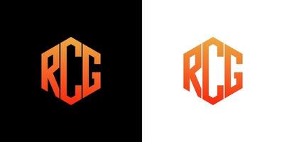 RCG-Brief-Logo-Design-Polygon-Monogramm-Symbol-Vektorvorlage vektor