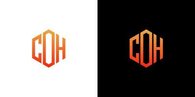 Coh-Brief-Logo-Design-Polygon-Monogramm-Symbol-Vektorvorlage vektor