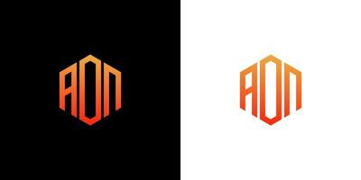 aon brev logotyp design polygon monogram ikon vektor mall