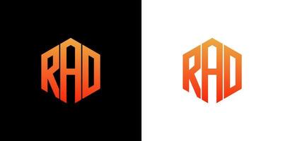 Rad Brief Logo Design Polygon Monogramm Symbol Vektor Vorlage