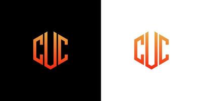 cuc brev logotyp design polygon monogram ikon vektor mall