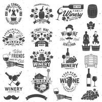 uppsättning av Winer företag bricka, tecken eller märka. vektor illustration.