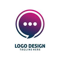 Färg cirkel chatt logotyp design vektor