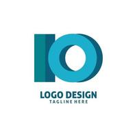 blå siffra tio logotyp design vektor