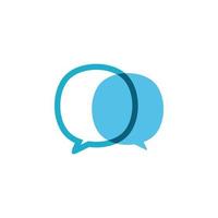 blaues Chat-Gruppen-Logo-Design vektor