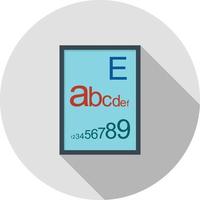 Augen Checkup Board flach lange Schatten-Symbol vektor