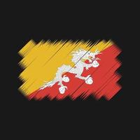 bhutan flagga borste vektor. National flagga vektor