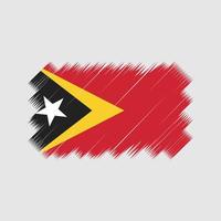 Osttimor-Flaggenbürstenvektor. Nationalflagge vektor