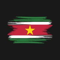 surinam flagga penseldrag. National flagga vektor