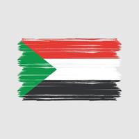 Sudan-Flaggenvektor. Nationalflagge vektor