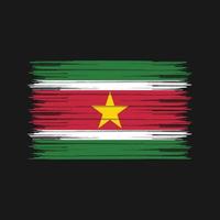 surinam flaggborste. National flagga vektor