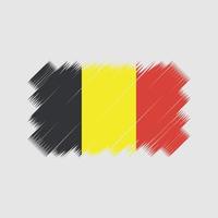 Pinselvektor mit belgischer Flagge. Nationalflagge vektor