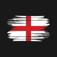 England Flagge Pinselstriche. Nationalflagge vektor