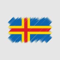 Aland-Inseln-Flagge-Pinsel-Vektor. Nationalflagge vektor