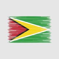guyana flaggborste. National flagga vektor