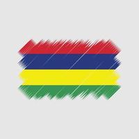 mauritius flagga borste vektor. National flagga vektor