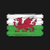 wales flagga vektor. National flagga vektor