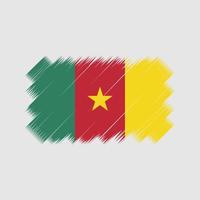 Kamerun flagga borste vektor. National flagga vektor